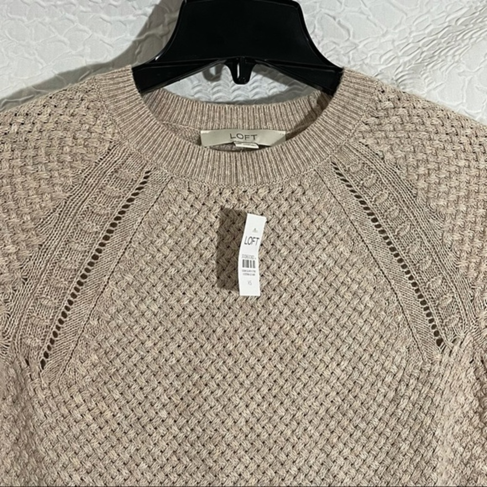 🎁 NWT! LOFT Knit Long Sleeve Sweater Top Shirt - Picture 7 of 9